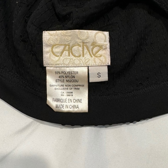 Cache Black Sequin halter top size s - Picture 6 of 6